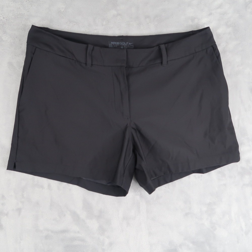 Nike Golf Shorts Womens 10 Black Dri-FIT 725771-010 Athletic Performance Sporty